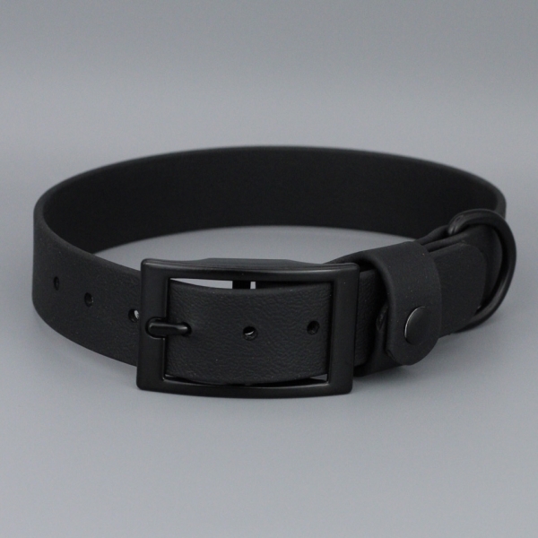 Hundehalsband Schwarz -Black Edition- aus Biothane