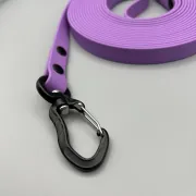 Schleppleine mit Aluminium Karabiner aus Biothane - Amethyst